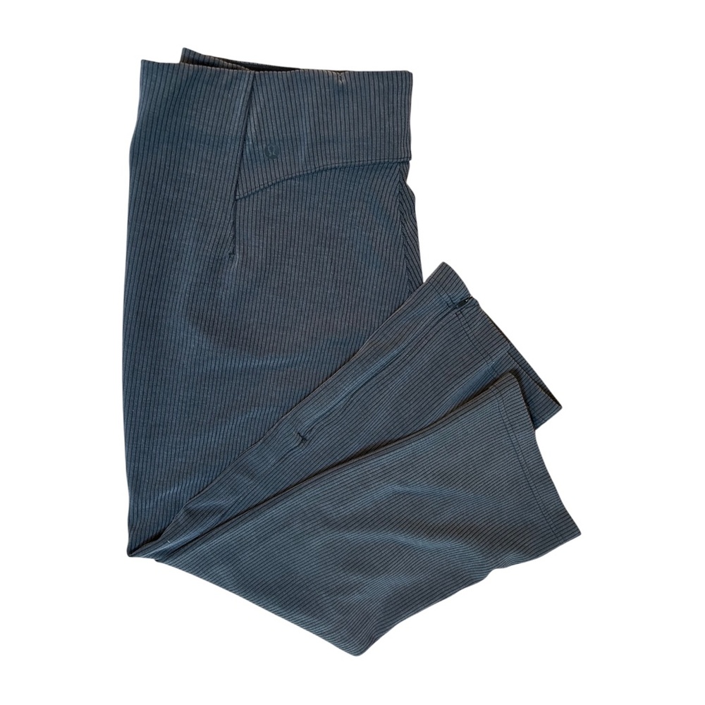 Lululemon Ribbed Softstreme Zip‑Leg High‑Rise Cropped Pant 25″ | Sz 14